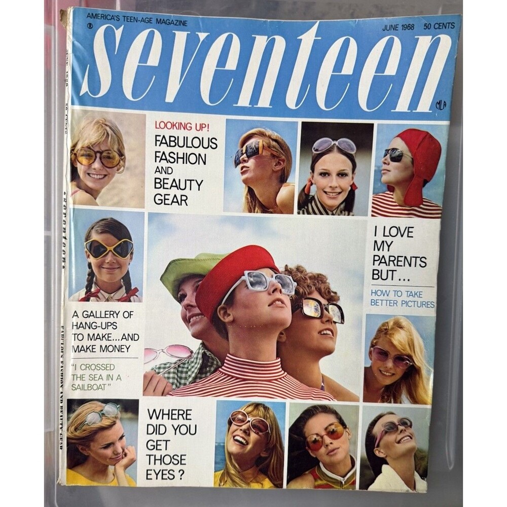 Vintage Seventeen Magazine June 1968 Women History Fashion Current Events